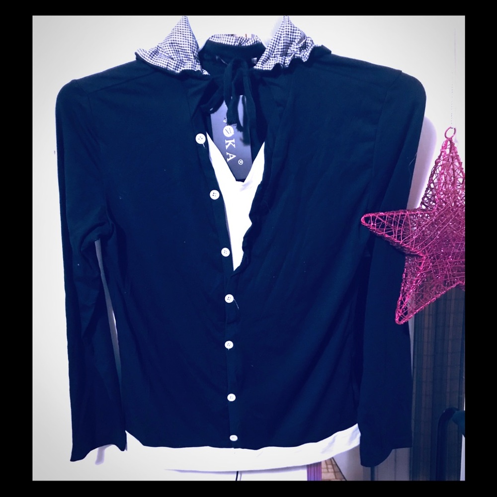 VSKA  Unisex Mock Blazer/Shirt Combo